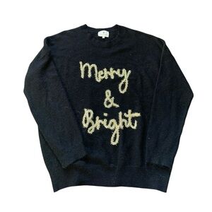 Betsey’s Boutique Shop Black 'Merry & Bright' Sweater L